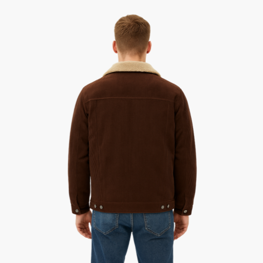 Men's Corduroy Jacket with Fleece Lining – Urban Style and Guaranteed Warmth