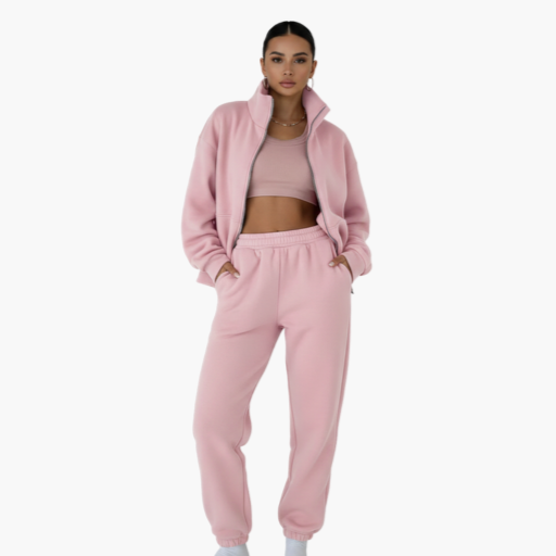 Women's Comfort Jogging Set – Zip-Up Top & Soft Pants