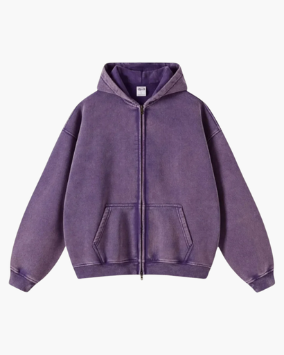 Mens oversized zipped hoodie