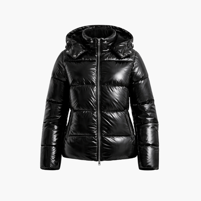 Women's shiny padded jacket — warm, comfortable and elegantly modern