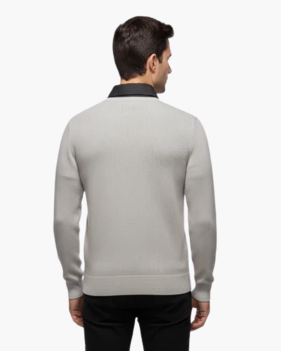 Men's shirt collar sweater — minimalist elegance and modern comfort