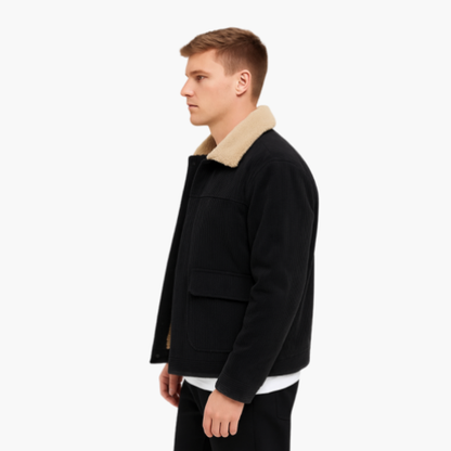 Men's Corduroy Jacket with Fleece Lining – Urban Style and Guaranteed Warmth