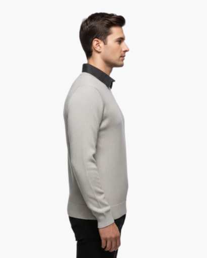 Men's shirt collar sweater — minimalist elegance and modern comfort