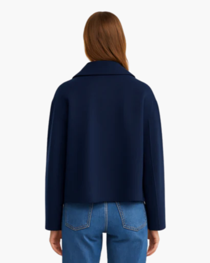 Women's short double-breasted cotton jacket — chic & modern