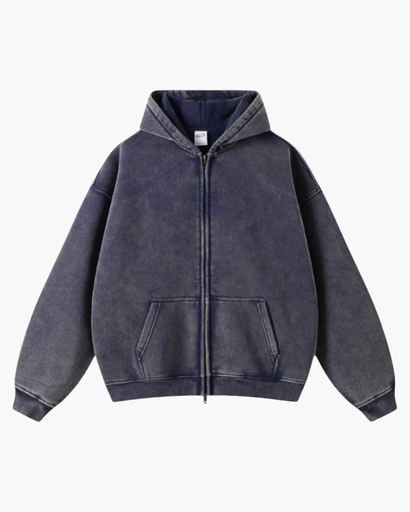 Mens oversized zipped hoodie