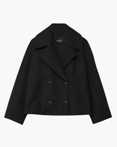 Women's short double-breasted cotton jacket — chic & modern