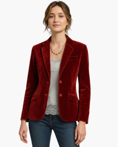 Women’s velvet blazer