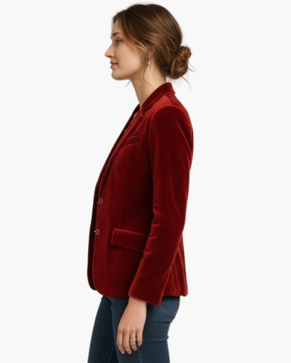 Women’s velvet blazer