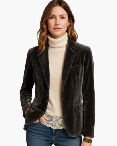 Women’s velvet blazer
