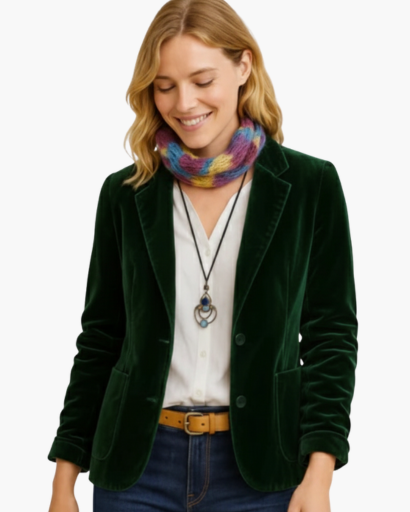 Women’s velvet blazer