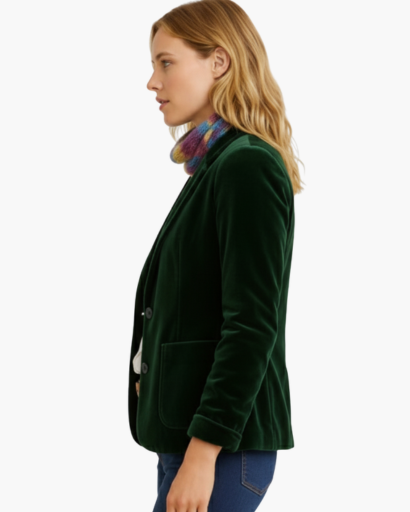 Women’s velvet blazer