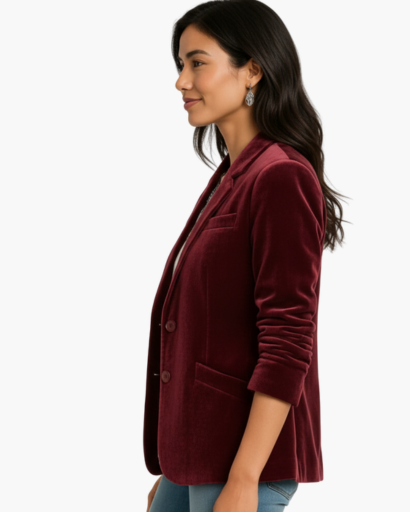 Women’s velvet blazer
