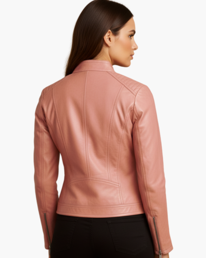 Veste femme aspect cuir – coupe cintrée élégante & style moderne
