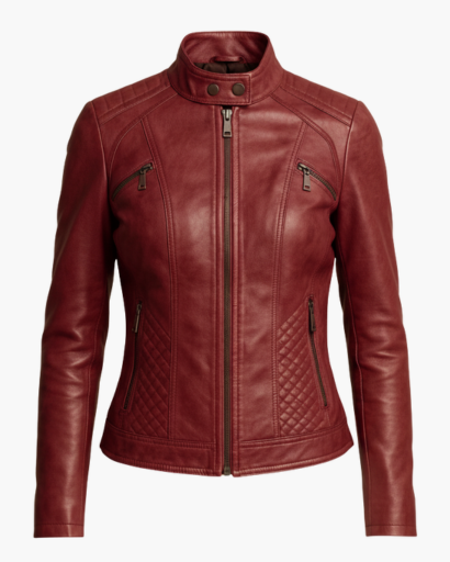 Veste femme aspect cuir – coupe cintrée élégante & style moderne