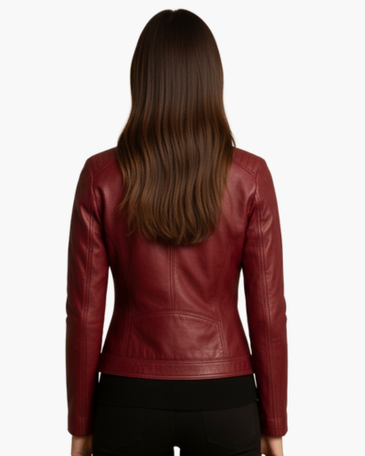 Veste femme aspect cuir – coupe cintrée élégante & style moderne