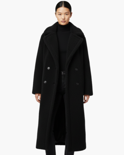 Long faux fur coat – soft elegance & winter warmth
