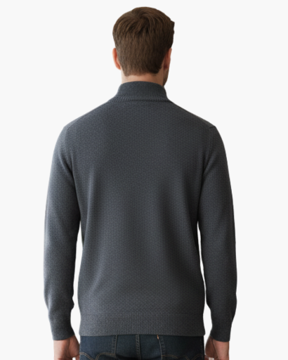 Men’s premium cashmere knit half-zip sweater – warm comfort & elegant style