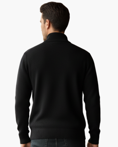 Men’s premium cashmere knit half-zip sweater – warm comfort & elegant style