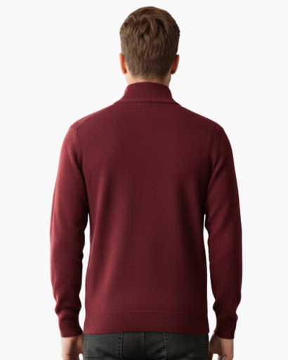 Men’s premium cashmere knit half-zip sweater – warm comfort & elegant style