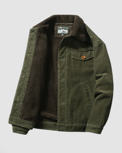 Men’s corduroy jacket with sherpa lining