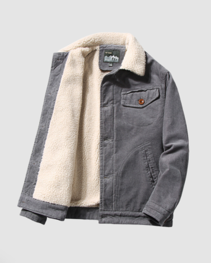 Men’s corduroy jacket with sherpa lining