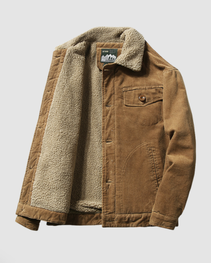 Men’s corduroy jacket with sherpa lining