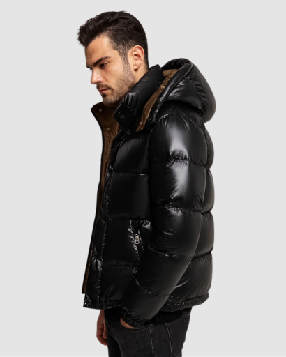 Long Sleeve Hooded Down Jacket - Thermal Insulation & Modern Style