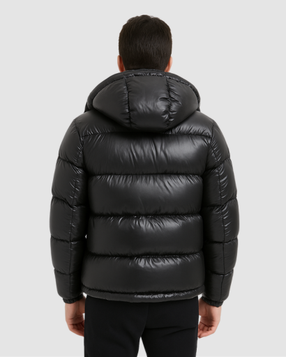 Long Sleeve Hooded Down Jacket - Thermal Insulation & Modern Style