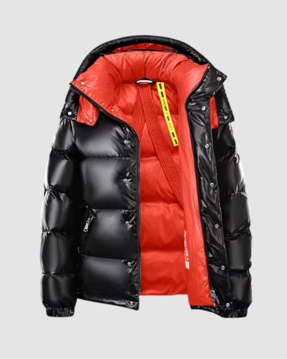 Long Sleeve Hooded Down Jacket - Thermal Insulation & Modern Style