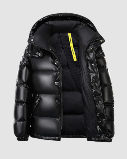 Long Sleeve Hooded Down Jacket - Thermal Insulation & Modern Style