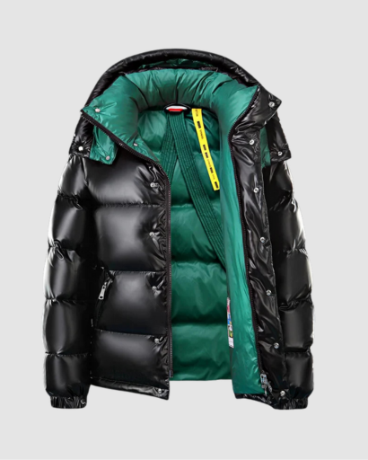 Long Sleeve Hooded Down Jacket - Thermal Insulation & Modern Style