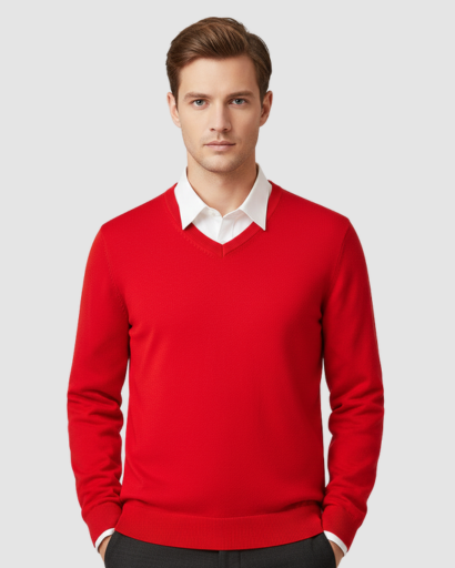 Men's Sweater - V-neck - Classic & Comfortable