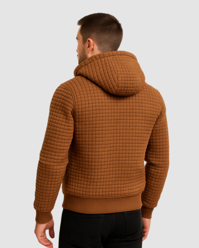 Men's Sherpa Lined Hooded Quilted Jacket