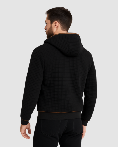 Men's Sherpa Lined Hooded Quilted Jacket