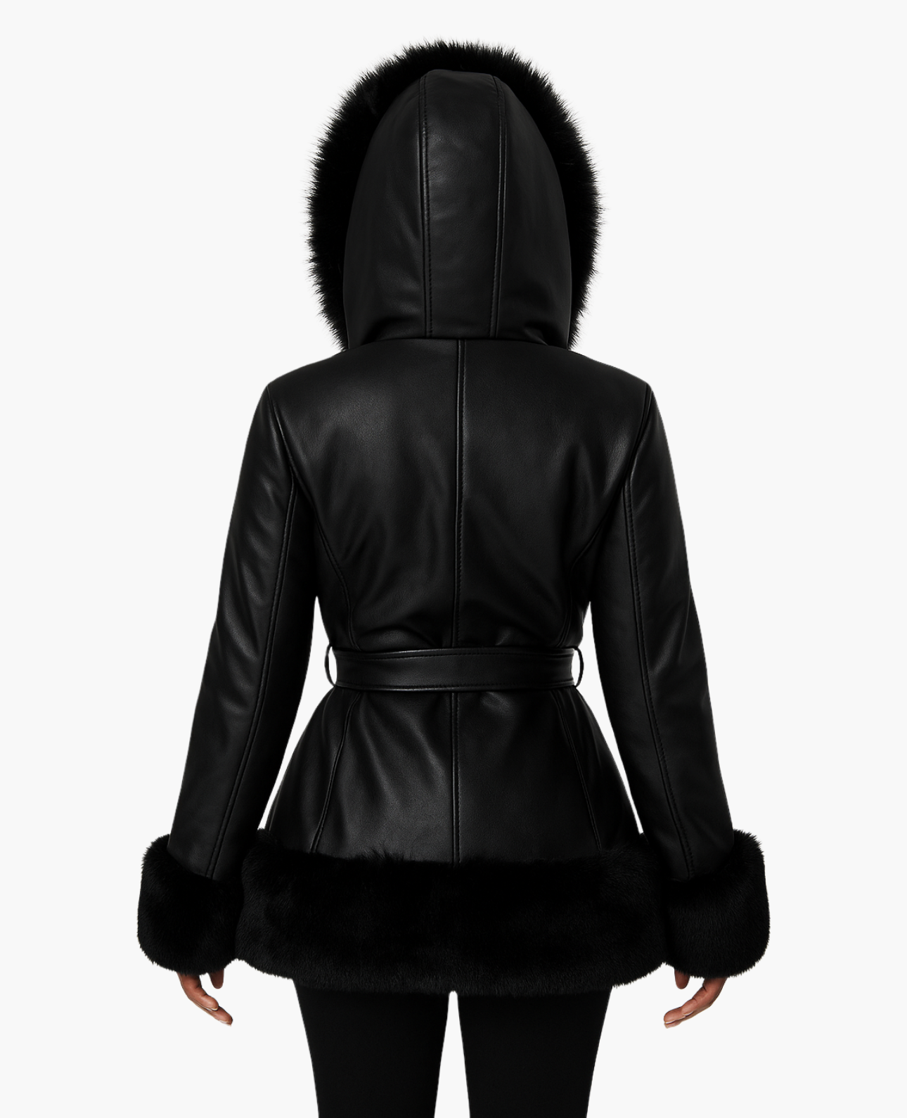 Women’s hooded coat with trim | Elegant warmth for cold days
